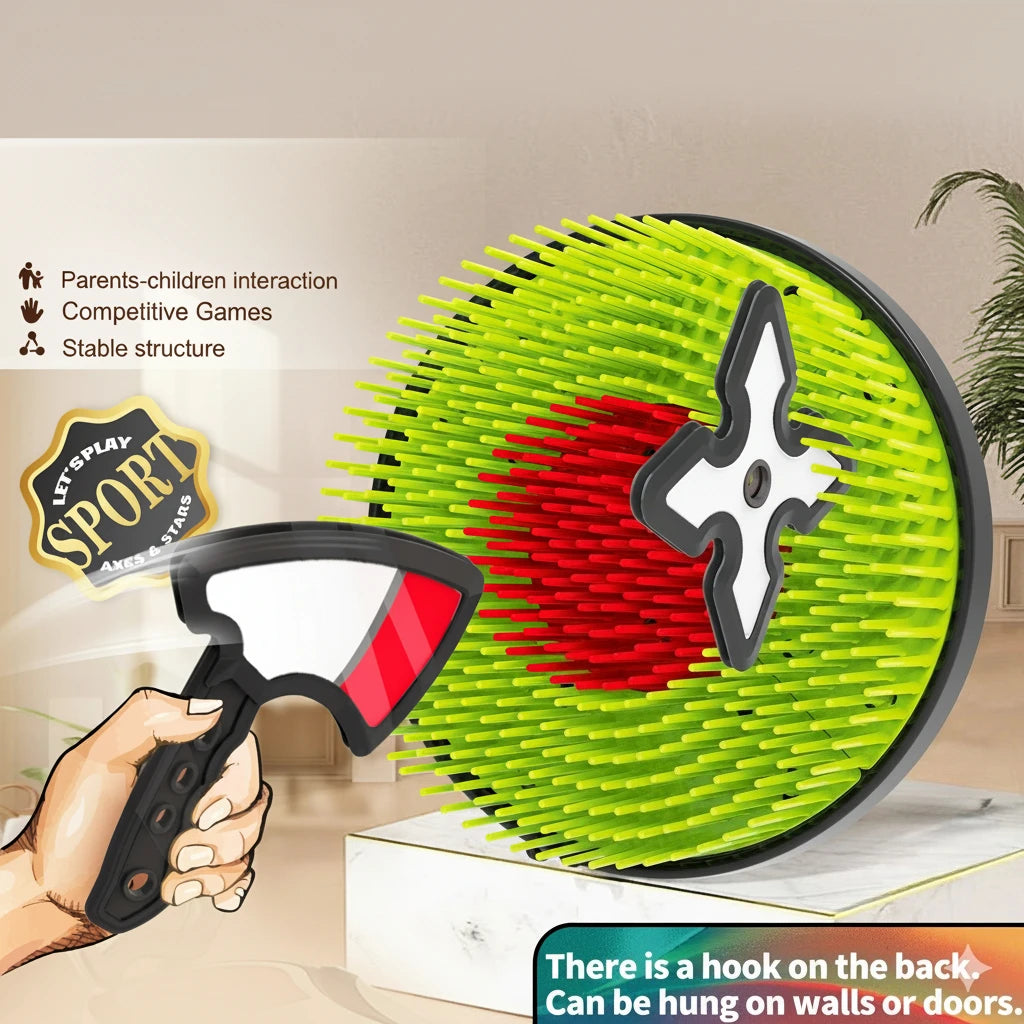 Children's Toy Throwing Axe and Dart Target Set, Boomerang Darts for Throwing Practice, Sports and Parent-child Interaction